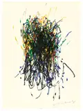 Jean Tinguely, Ohne Titel (Métamatic 7 und 9), 1960, 12 Filzstiftzeichnungen von automatisierter Zeichenmaschine (Métamatic), jeweils auf leichtem Karton