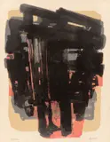 Pierre Soulages, Lithographie No. 8, 1958, Farblithografie auf Arches-Velin