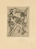 Wassily Kandinsky, Für die deutsche Kunstgemeinschaft, 1926, Kaltnadel auf Papier