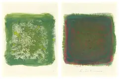 Ohne Titel by Gotthard Graubner, Um 1998, 2-teilig: jeweils Öl auf Papier, sold Jul 2020