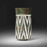 Vase by Graziella Laffi, patinated copper and silver, sold Mar 2024