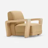 Paul Laszlo, Important lounge chair from the Henry Finer Residence, 1947, upholstery, lacquered ash
