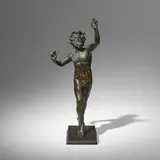 Grand Tour, Dancing Faun of Pompeii figure, bronze