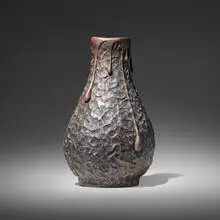 Blackman Cruz Workshop, Weathered Drip vase, 2000, bronze