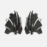 Albert Paley, Andirons, pair, 1996, forged and fabricated steel with a blackened finish