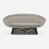 Warren Platner, Settee, model 1716, 1966, bronze-plated steel, upholstery