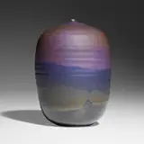 Closed Form by Toshiko Takaezu, c. 1995, glazed porcelain, sold Sep 2024