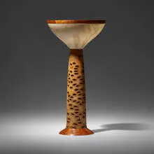 Guy Michaels, Chalice, c. 1995, alabaster, bubinga, cocobolo, bankasia
