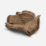 Karyl Sisson, Shallow Bowl, 1987, wood clothespins, plastic-coated wire