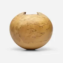 Vessel by David Ellsworth, 1983, spalted sugar maple, sold Jul 2024