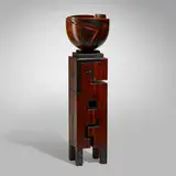 William Hunter, Spirit Dwelling (from the Future Primitive series), 1991, painted and carved cocobolo, magnets