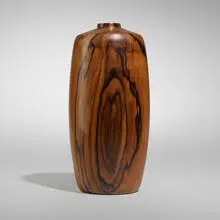 Vase by Dan Kvitka, 1989, macassar ebony, sold Jul 2024