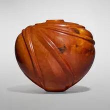 Storm Warning by William Hunter, 1990, pink ivory wood, sold Jul 2024