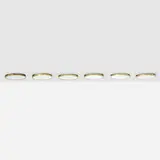 Arne Jacobsen, Munkegård ceiling lamps, set of six, white glass, brass, painted aluminum
