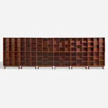 Bookshelves, set of twelve by Peter Hvidt & Orla Mølgaard-Nielsen, 1952, teak, sold Nov 2025