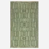Barbro Nilsson, Strålblomman grön flatweave carpet