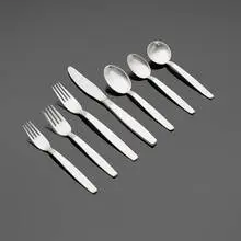 Svend Weihrauch, Silver Thread flatware service, sterling silver, stainless steel