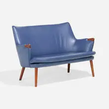 Sofa, model CH72 by Hans J. Wegner, 1952, leather upholstery, teak, sold Nov 2025
