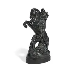 Joseph Breitner, patinated bronze figure of 'St George Patronus', patinated bronze