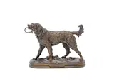 Pierre-Jules Mêne, patinated bronze model bronze of model of 'Chien Au Fouet (WARWICK)'