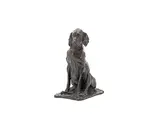 patinated bronze model of a seated hound by Pavel Petrovich Troubetzkoy, patinated bronze, sold Jul 2018