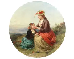 James John Hill, A spring headdress, oil on canvas
