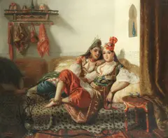 Benjamin Roubaud, Deux Orientales a Alger, oil on canvas