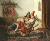 Benjamin Roubaud, Deux Orientales a Alger, oil on canvas