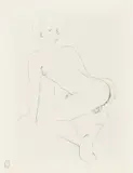 Jean Cocteau, Homme nu, Bleistift auf Papier