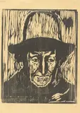 Edvard Munch, Old Fisherman (Gammel fisker. Der alte Fischer), 1897, Holzschnitt auf dünnem Japan