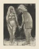 Emil Nolde, Junges Paar, 1922, Radierung und Aquatinta auf leichtem Karton