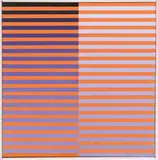 Dadamaino, VIOLET SUR ORANGE (la ricerca del colore), 1967, Acryl auf Leinwand, auf Hartfaserplatte aufgezogen