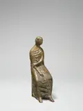 Gustav Seitz, Junge ruhende Sappho (1. Entwurf), 1964, Bronze mit goldbrauner Patina