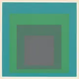 Chrysoprase“ / „Attic“ / „O - G“. 1965 / 1967 by Josef Albers, 3 Farbserigrafien, jew. auf Velin (2 Blatt auf einem gefaltetem Doppelbogen), sold Dec 2017