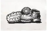 Philip Guston, Shoes, 1-color lithograph on Rives BFK paper