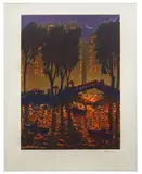Carlos Almaraz, City Bridge, 1989, Lift-ground aquatint on paper