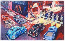 Frank Romero, The Closing of Whittier Boulevard, 1989, Screenprint on paper