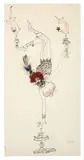 Piche, L'Equilibriste, 1940, Ink, charcoal, and collage on paper