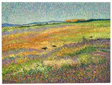 Heath Landscape with Crows by Henri van Lerven, Oil on canvas, sold Nov 2018