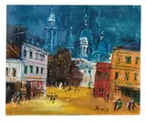 Jean Dufy, L'église Saint-Pierre de Montmartre et le Sacré-Cœur