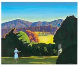 Rockwell Kent, Garden at Oak Ridge, Virginia, 1956, Oil on canvas