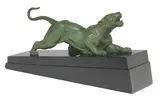 Dimitri Haralamb Chiparus, A green patinated spelter figure
