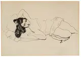 Walt Kuhn, Reclining Woman, 1928, Ink on paper