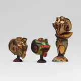 Derek Weidman, Collection of three works from the Thought series, c. 2010, carved and painted wood