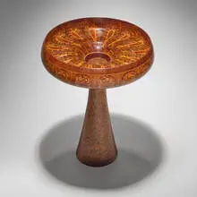 Galen Carpenter, Rare Pinecone Chalice, 2008, pinecone, royal palm, black palm, narra