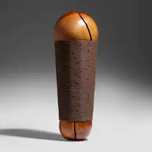 Todd Hoyer, Untitled (from the Suspended Sphere series), 1999, apricot wood, steel wire