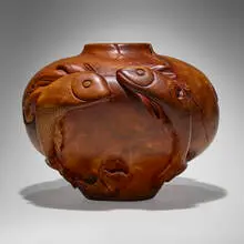 Untitled by Michelle Holzapfel, 1987, wild cherry burl, sold Jul 2024