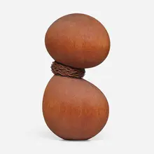 Todd Hoyer, Ringed Series in Red #2, 2004, mesquite, steel wire