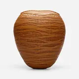 Jin Morigami, Untitled (double-walled basket), 2001, bamboo, rattan, lacquer