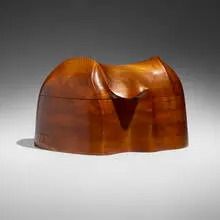 Wendell Castle, Jewelry box, 1975, laminated and sculpted walnut